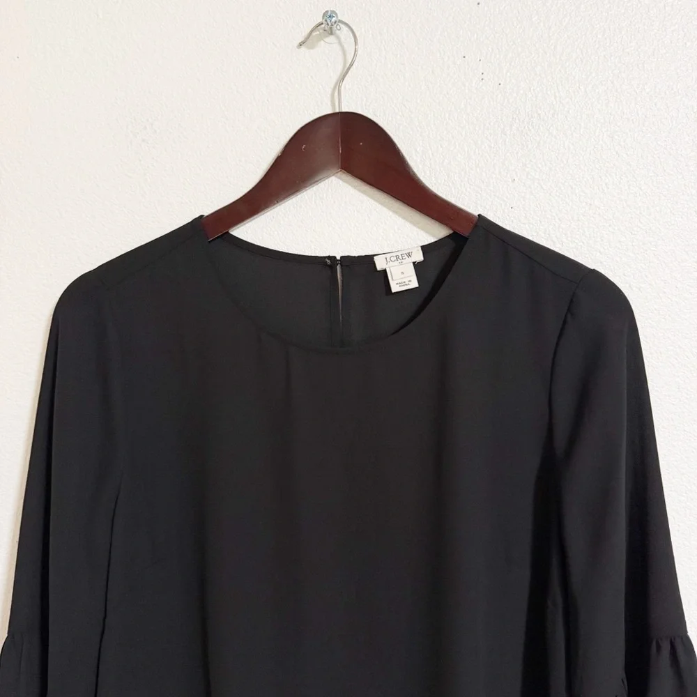 J. Crew Peplum Hem Flare Sleeve Blouse